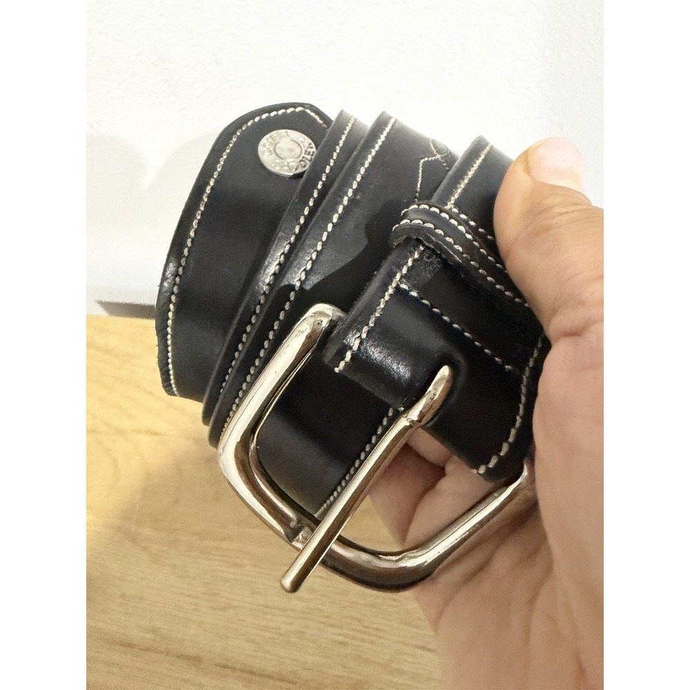 Dover Saddlery Black Leather‎ Stitch Belt Size XL  39"